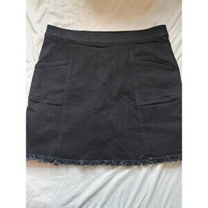 Super Stretch Knit Denim Skirt Black Slim Station Nwot